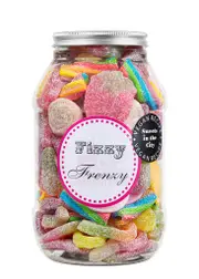 Sweets IN The City Fizzy Frenzy Giant Jar of Joy 450g, Vegan-friendly, Selection of Mixed Sweets is Bubbling Over With fun and Flavour 450g