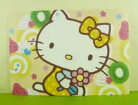 在飛比找樂天市場購物網優惠-【震撼精品百貨】Hello Kitty 凱蒂貓 卡片-拿花黃