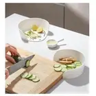 Plastic Food Prep Bowls White Fruit Cleaning Tray for Cutting Board