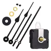 Long Shafts Clock Movement Kits with 2Pairs of Metal Hands for Wall Clock Craft