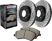 StopTech 938.62533 Street Axle Pack, Drilled and Slotted, Rear Brake Kit