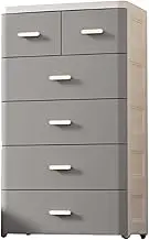 Drawers Dresser,Chest of Drawers with Storage,PP Plastic Bedside Table,Suitable for Living Room,Dormitory,Apartment,Bedside,Bedroom(Gray)