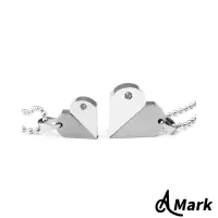 在飛比找momo購物網優惠-【A MARK】心心相印可變造形經典鈦鋼項鍊