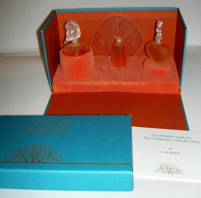 Authentic LALIQUE France Le Nu Amour Ondines Mini Miniature Perfume Set New Box