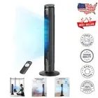 Smart 42'' Tower Fan with Remote, 5 Speed Modes & Aromatherapy Diffuser in Black