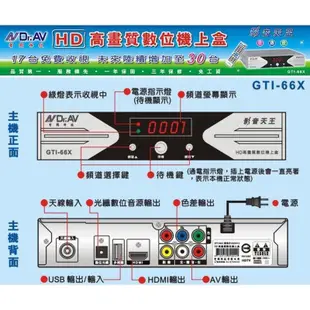 公司貨 聖岡 GTI-66X HD高畫質數位機上盒 與大通HD8000功能一樣/ 更耐操不怕當機