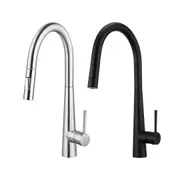ACA Brushed/Black Pull Out Touch Sensor Kitchen Taps 360 Swivel 2-Mode Spout Mixer Tap Faucet