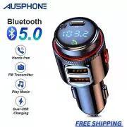 Bluetooth 5.0 Wireless FM Transmitter Radio Car PD Dual USB Charger MP3 Player