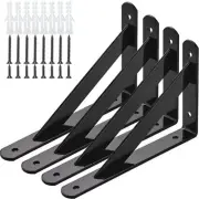 Heavy Duty Shelf Brackets 8 in X 5 in Wall Mount L Steel Bracket for Floating...