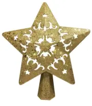FONREST Christmas Tree Topper Lighted With Rotating 3D Snowflake Projector 9”