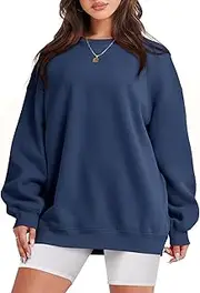 ANRABESS Sweatshirt for Women Oversized Crewneck Hoodies Fleece Casual Pullover Top Fall Fashion Outfits Clothes 2025