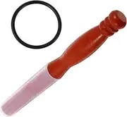 Kisangel 1PC Rubber Sound Therapy Instrument Stick for Crystal Singing Bowl Durable Percussion Stick with Slip Handle Accessory for Buddha Musical Instruments Brown