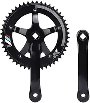 48T Square Taper Crankset, Mountain Bike Single Speed Crankset, Hollow Integrated Chainring Crank Set, Aluminum Alloy Single Speed Road Bike Track Fixie Crankset