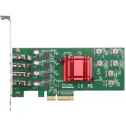 DIEWU PCE-E 2.0 x4 USD3.0 Expansion Card 20GB/S Independent USB 3.0 4-channel