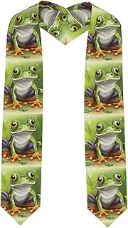 [VPPUR] Cartoon Frog Print Unisex Adult Graduation Stole Class Of 2024 Shawl Stole Class Celebrations Events
