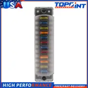 ?Negative 12 Way Fuse Block Box Holder Blade W/Sticker Label Kit For All Vehicle