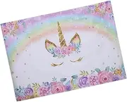 OSALADI Unicorn Birthday Background Cloth 210x150cm Photo Backdrop for Parties and Professional Photography