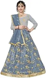 [I NINJA ENTERPRISE] Semi-Stitched Baby Lehenga Choli Embroidery For 3 to 15 Year