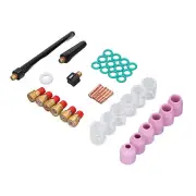 40 Pieces Welding Nozzles Glass Cups Back Caps Short Electrode Clips Tools Part
