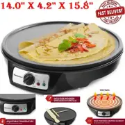 12" Electric Crepe Maker ＆ Griddle Machine Pancake Non-stick Baking Kitchen