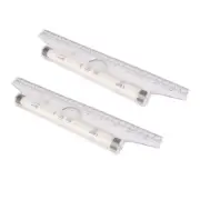 12 Inch Enginering Architect Metric Parallel Drafting Drawing Rolling Ruler 2pcs