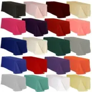 10 Rectangle 90"x132" inch Polyester Tablecloth 6ft feet Banquet Cover 18 COLORS