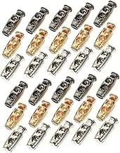 Gogogmee 30pcs Adjustable Metal Cord Locks Dual Spring Buckles for Drawstrings Suitable for Lanyards Clothing Backpacks and DIY Projects Easy to Install and Versatile Use