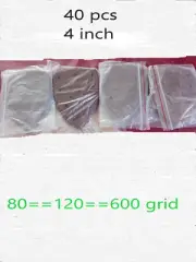 40 PCS 4 INCH Sanding Disc 80 120 600 Grit Hook Loop Orbital Sheets Mouse