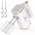 Electric Hand Mixer, 5 Speed & Turbo Electric Mixer, Mixers for Kitchen (White)