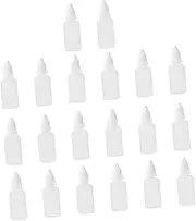ULTECHNOVO 20pcs Eye Drops Bottle with Childproof Cap Refillable Container Dispenser for Liquid Leak Design with Scale for Travel and Home Use