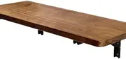 AAHIFIT Laundry Folding Table - Wall Mounted Folding Table with Heavy-Duty Bracket, Durable for Perfect Addition to Garage & Shed Home Office Home Bar Kitchen Dining Room Solid Wood (39in *16 in)