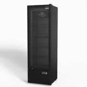 AG 274L Upright Glass Door Display/Drinks Fridge - Black DF274B - DF274B-AG