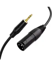 Monoprice XLR Male 1/8in TRS Male Connector 24AWG 3ft SR Series Black