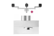 Atdec AWMS-3-13714 Triple Monitor Arms + 400mm Post / 12kg (26.5lb) Flat Screens, 10kg (22lb) Curved Screens + Bolt-Through Desk Fixing, Silver