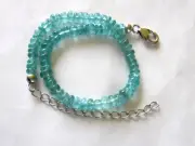 Natural Ocean Blue Apatite Bracelet / adjustable 7-9.25 inches / 26ct