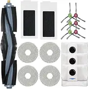 Replacement T20 Series Accessories Part: Replace Parts for ECOVACS DEEBOT T20e Omni Robot Vacuum 1 Main Brush 6 Side Brush 2 Filter 4 Mop Pad 3 Dust Bag (16 Pack)