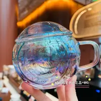 在飛比找蝦皮商城精選優惠-星巴克2023創意禮物水藍魔法精靈水晶球造型炫綵帶蓋玻璃喝水
