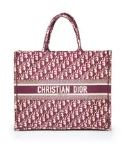 Red Canvas Large Oblique Book Tote Bag