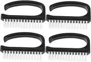 WOFASHPURET 4pcs Nail Cleaning Brush Durable Fingernail Toenail Scrub Brushes for Dust Removal Multifunctional Nail Care Tool for Home Manicure