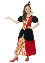Queen of Hearts Child Costume Book Week Alice In Wonderland Girls Kids
