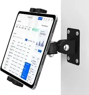 TeQable iPad Wall Mount, Tablet Wall Mount Holder - 360° Rotating Bracket, 180° Horizontal/Vertical Tilt Arm, Compatible with 4.7"-12.9" Devices Including iPad Pro, Mini, Air - Ideal for Home, Office