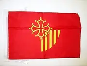 Languedoc-Roussillon Flag 18'' x 12'' Cords - French Region of Languedoc-Roussillon Small Flags 30 x 45cm - Banner 18x12 in - AZ FLAG