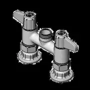 T&S Brass 5F-4DLS00 4" Deck Mount Mixing Faucet w/ Lever Handles