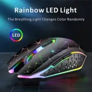 TENMOS V7 Wireless Gaming Mouse Rechargeable LED Wireless Mouse Silent Optical