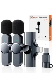 Kinglucky Wireless Microphone 2.4G For Interviews Vlogs & Live Shows Noise canc.