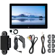 Car Player Headrest Rear Seat Monitor Full Glass Touch Screen Panel Video Player (for: Audi)