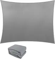 Instahut Shade Sail Square 6 x 6m Sunshade Cloth Shadecloth Sun Block Outdoor Marquee Canopy Shelter Cover for Beach Pool Patio Backyard Lawn Garden Carport Fence Greenhouse, Grey 98% UV Blockage