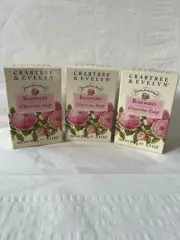 Crabtree & Evelyn "Rosewater" 3 X 100 Gram Glycerin Bars