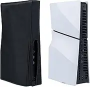 Mcbazel Vertical Dust Cover for PS5 Slim Console, Precision Cut Protective Case Anti Scratch Cover Sleeve for Playstation 5 Slim Console Digital and Disc Edition - Black