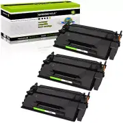 3 Pack CF226X 26X Black Toner Compatible for HP LaserJet Pro M402dn MFP M426dw
